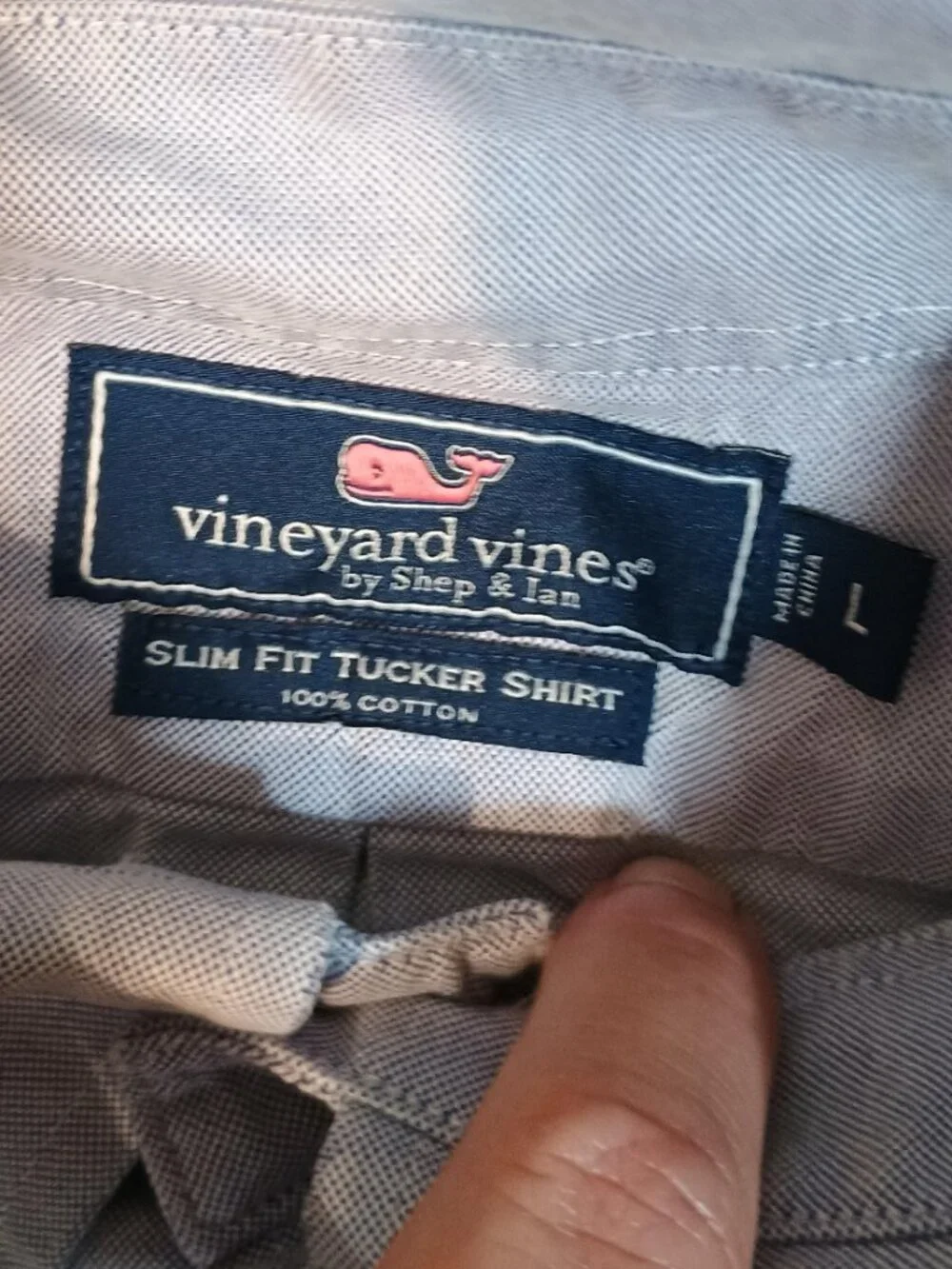 Vineyard Vines/Tucker Shirt/Mens Large/Light Blue/Slim Fit Preppy Ivy Classic Sh